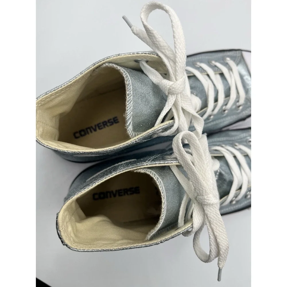 Converse Chuck Taylor‎ Hi Icy Blue Glacier Metallic High Top Mens 10 Womens 12